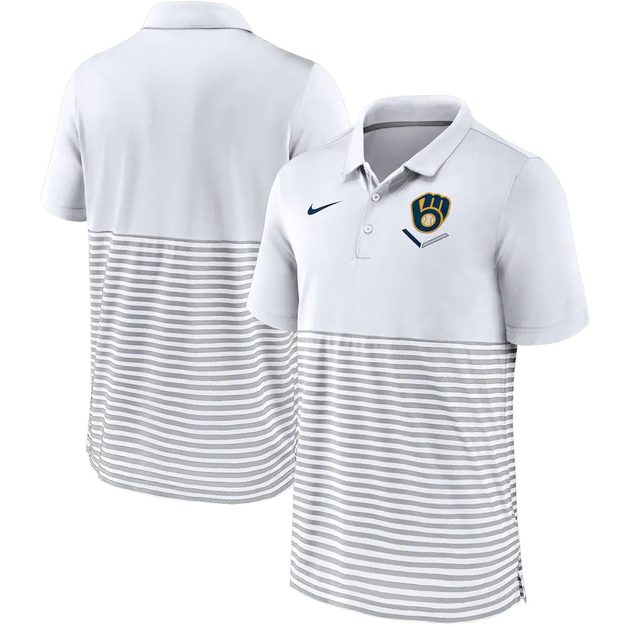 Camisa Polo Milwaukee Brewers - Branca