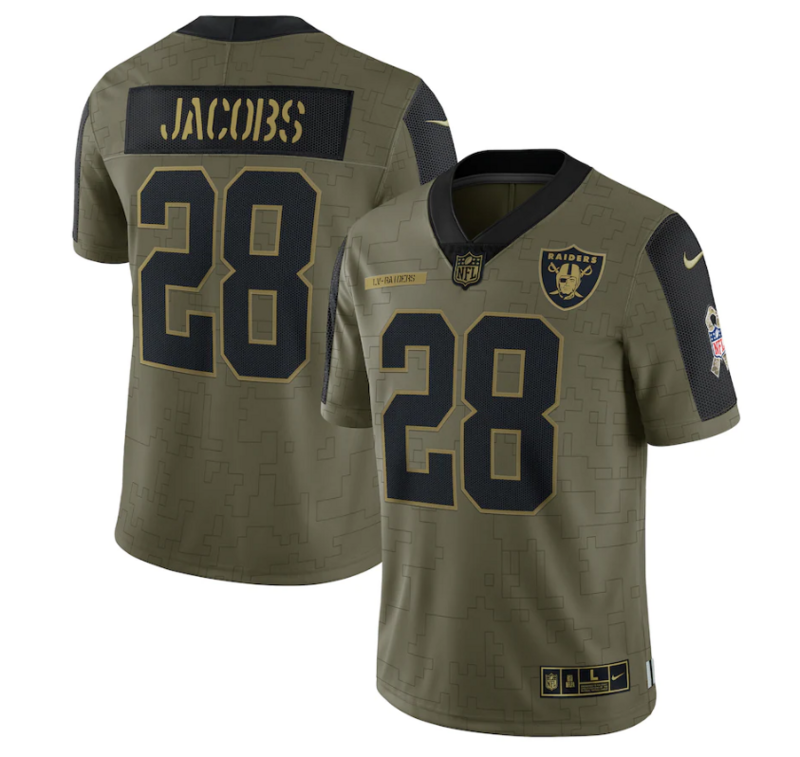 Camisa Futebol Americano Las Vegas Raiders Vapor Limited Jersey Salute To Service 2021