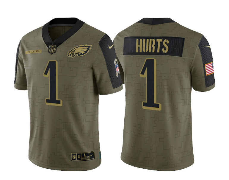 Camisa Futebol Americano Philadelphia Eagles Vapor Limited Jersey Salute To Service 2021