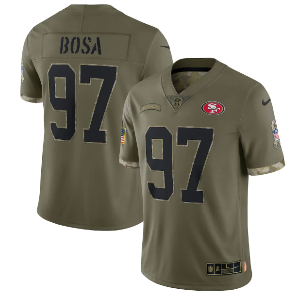 Camisa Futebol Americano San Francisco 49ers Vapor Limited Jersey Salute To Service 2022