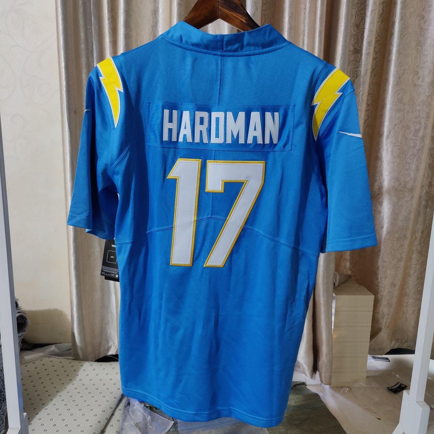 Camisa Futebol Americano Los Angeles Chargers Vapor Limited Jersey Azul Claro