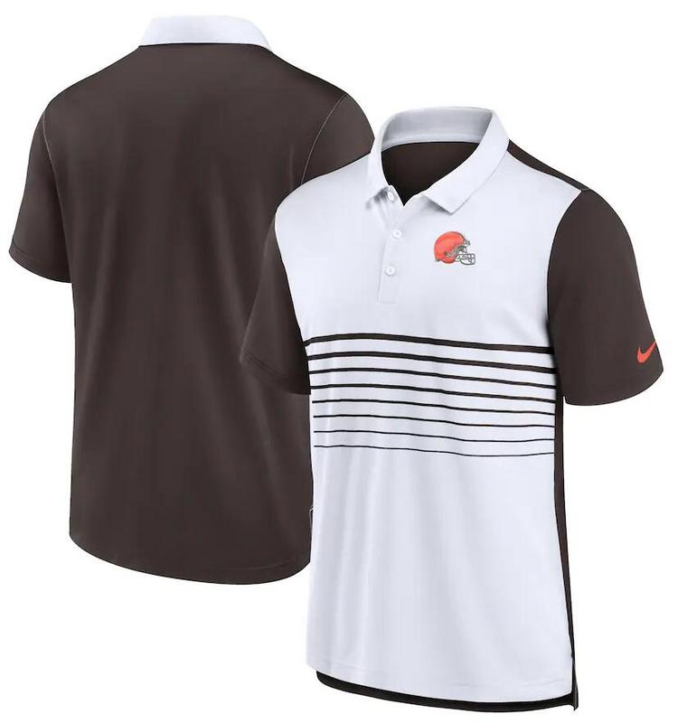 Camisa Polo Cleveland Browns - Branca/Marrom