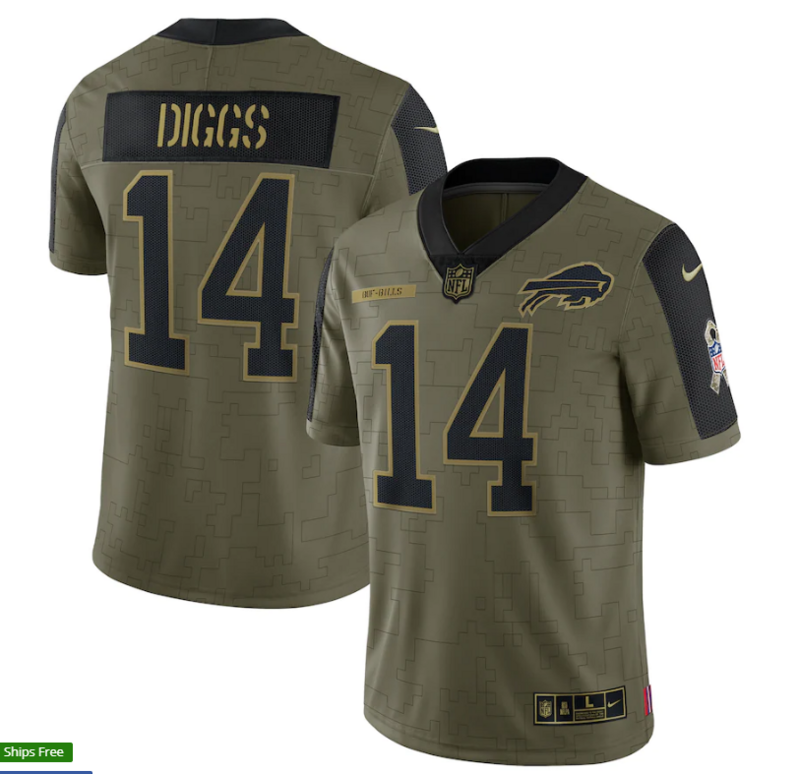 Camisa Futebol Americano Buffalo Bills Vapor Limited Jersey Salute To Service 2021