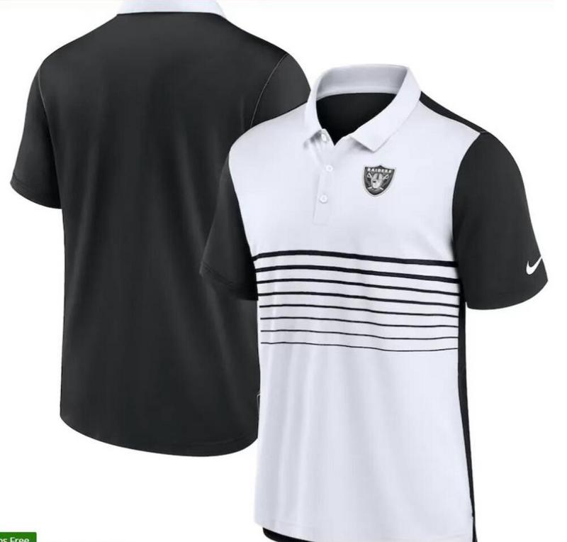 Camisa Polo Las Vegas Raiders - Branca/Preta
