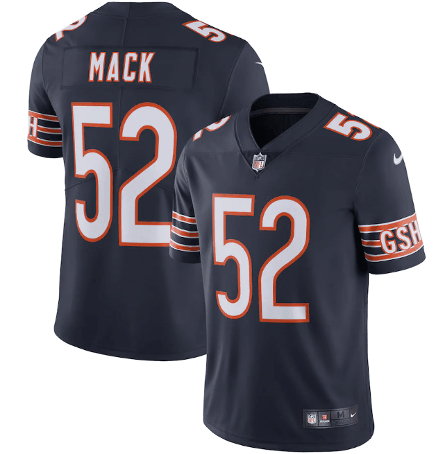 Camisa Futebol Americano Chicago Bears Vapor Limited Jersey Azul