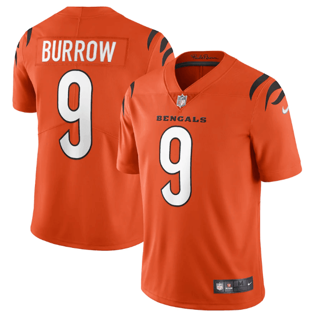 Camisa Futebol Americano Cincinnati Bengals Vapor Limited Jersey Laranja