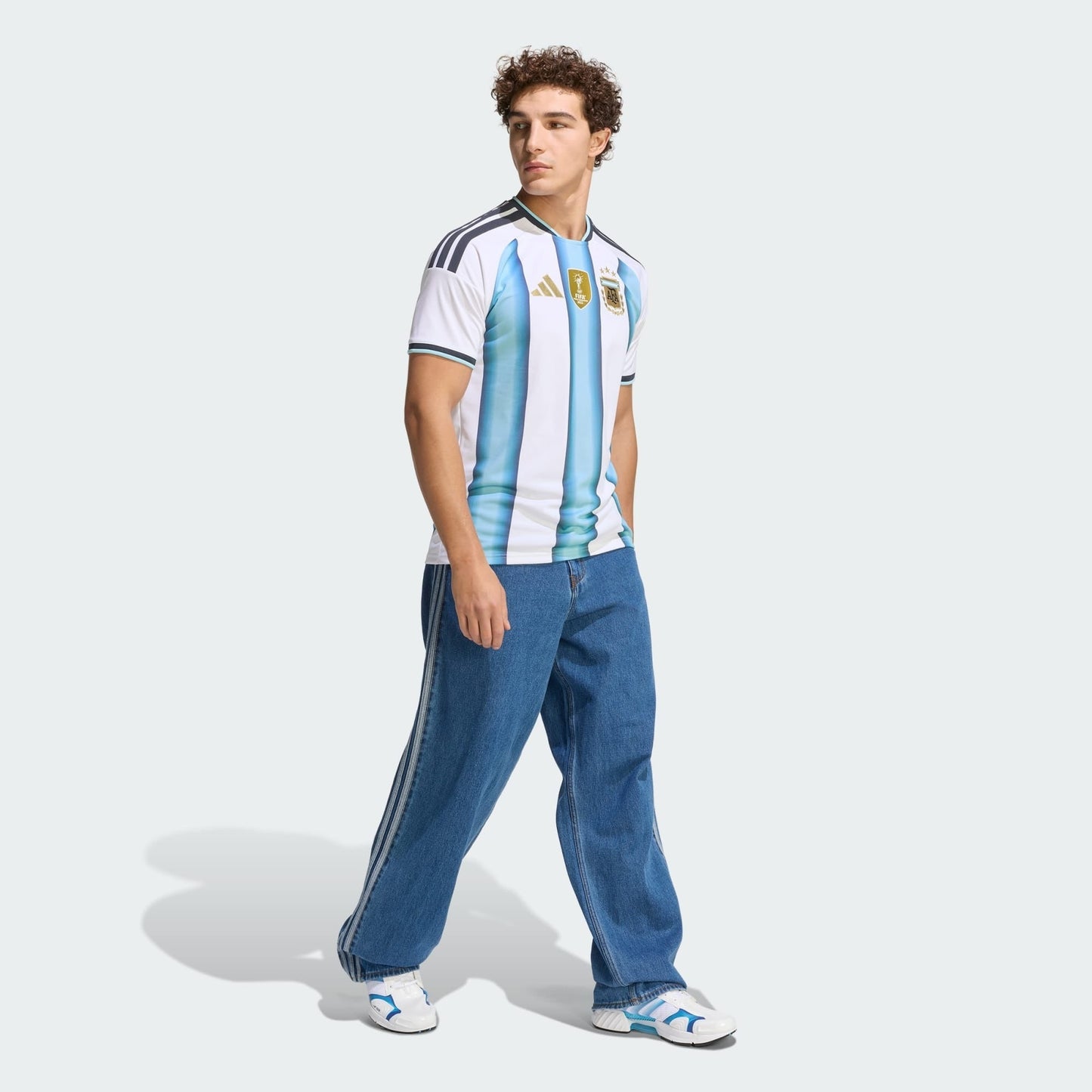 Camisa Argentina I 26/27 - Torcedor Masculina + Patch Campeão do Mundo