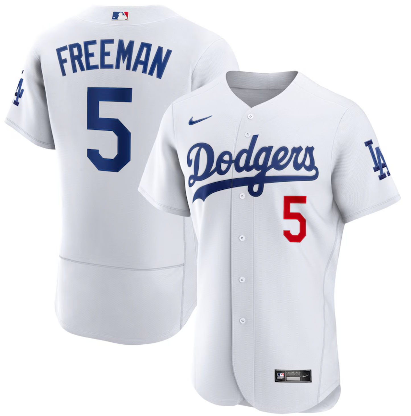 Camisa Beisebol Los Angeles Dodgers Jersey Branca Authentic