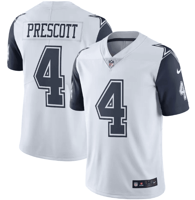 Camisa Futebol Americano Dallas Cowboys Vapor Limited Jersey Branca/Azul