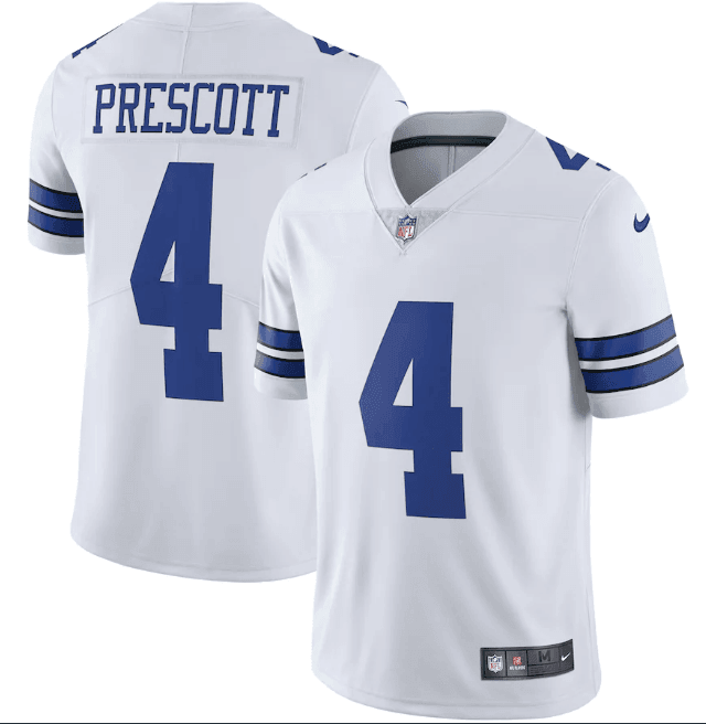 Camisa Futebol Americano Dallas Cowboys Vapor Limited Jersey Branca