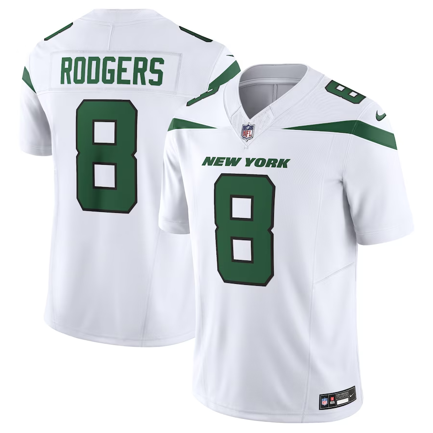 Camisa Futebol Americano York Jets Vapor F.U.S.E. Limited Jersey Branca Destaque