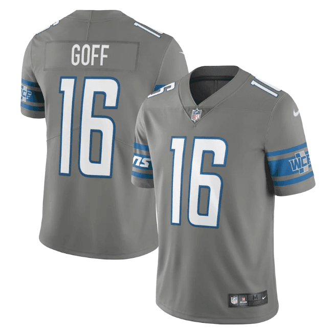 Camisa Futebol Americano Detroit Lions Vapor Limited Jersey Cinza