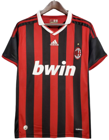 Camisa Milan I 2009/2010 Torcedor - Vermelha e Preto - Retrô