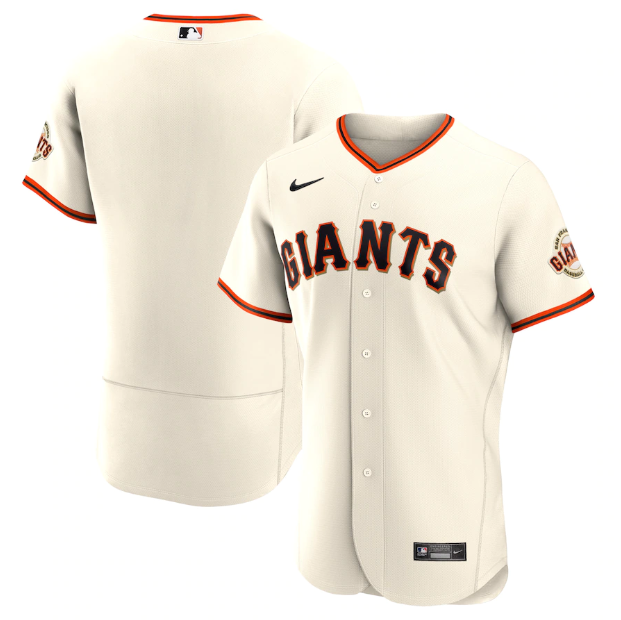 Camisa Beisebol San Francisco Giants Jersey Creme Authentic