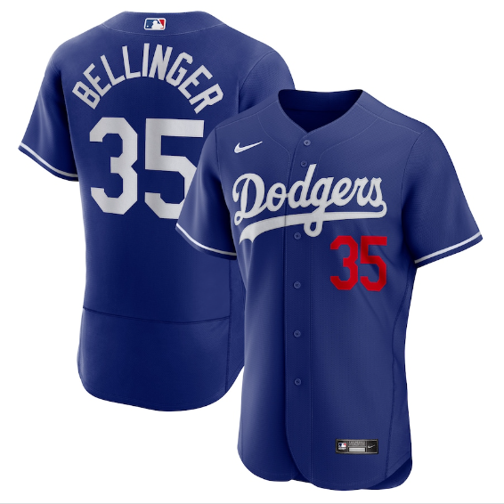Camisa Beisebol Los Angeles Dodgers Jersey Azul Authentic