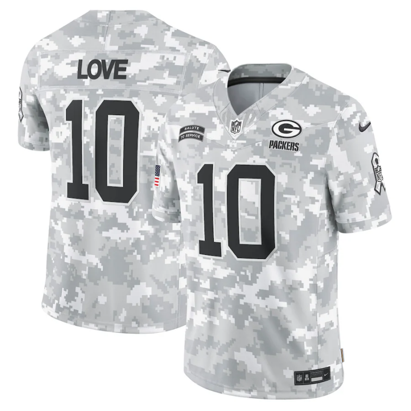 Camisa Futebol Americano Green Bay Packer Vapor F.U.S.E. Limited Jersey Salute To Service 2024