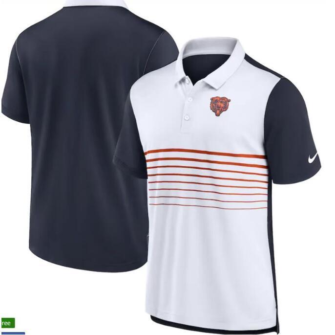Camisa Polo Chicago Bears - Branca/Azul
