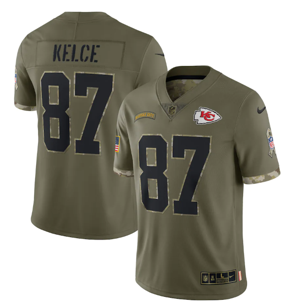 Camisa Futebol Americano Kansas City Chiefs Vapor Limited Jersey Salute To Service 2022