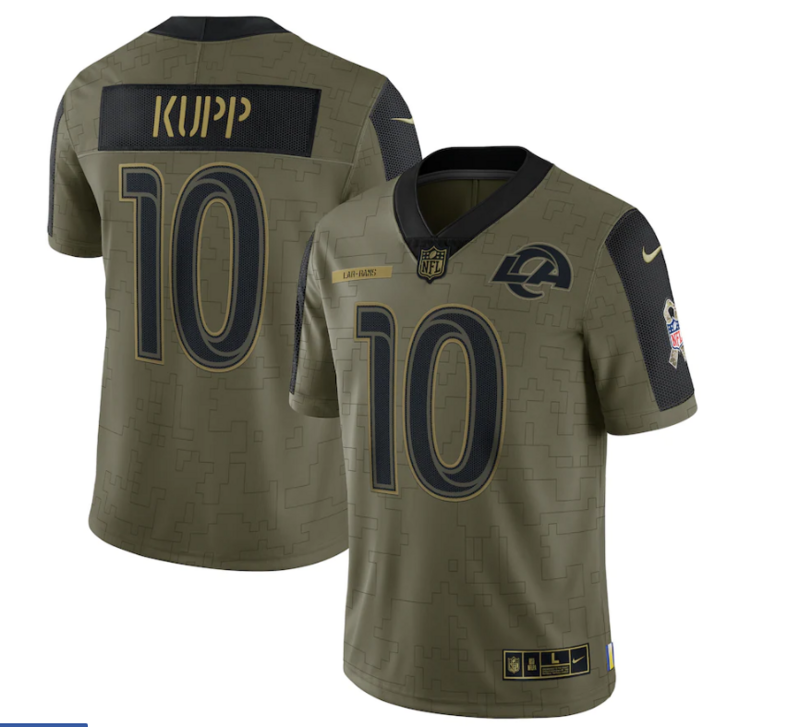 Camisa Futebol Americano Los Angeles Rams Vapor Limited Jersey Azul Salute To Service 2021