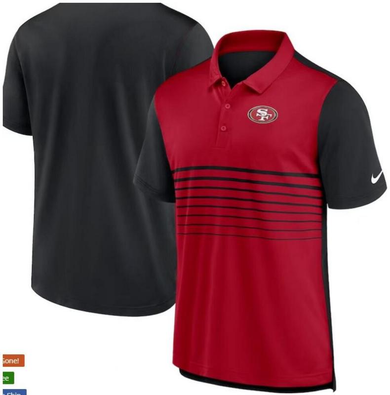 Camisa Polo San Francisco 49ers - Vermelha/Preta