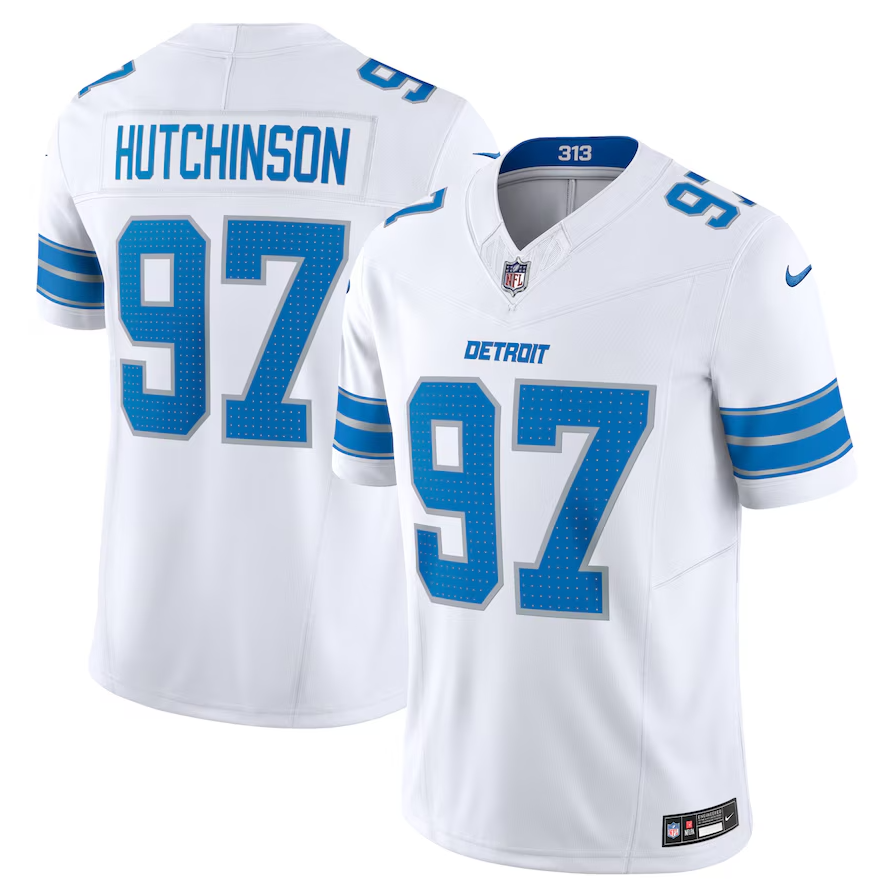 Camisa Futebol Americano Detroit Lions Vapor F.U.S.E. Limited Jersey Branca