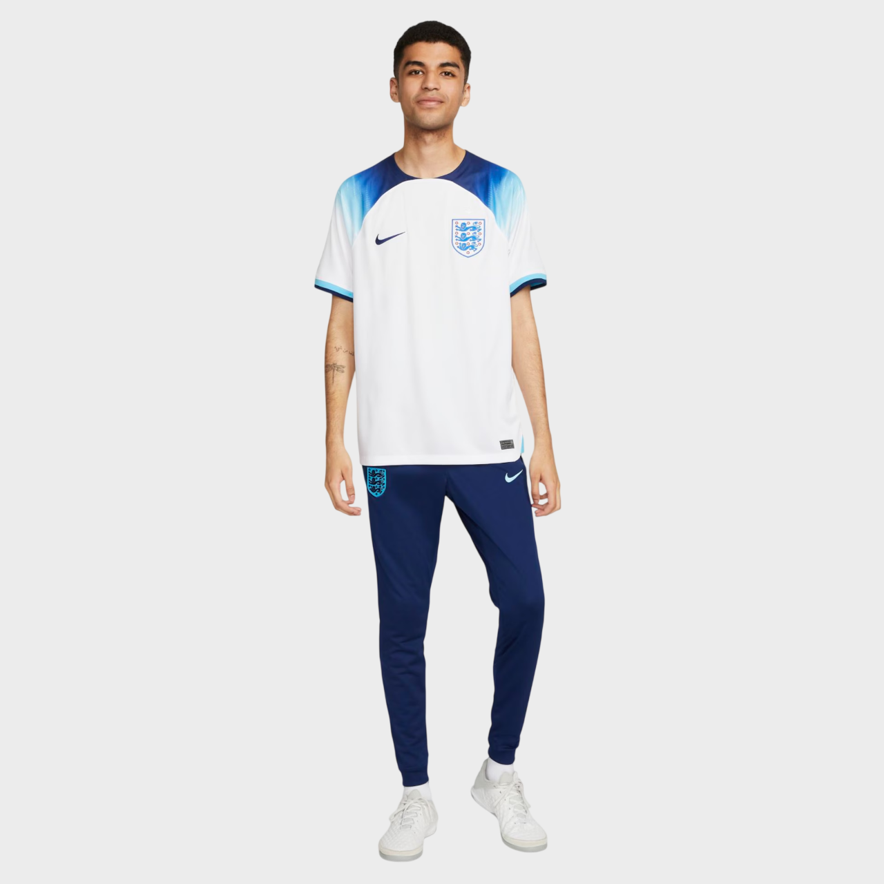 Camisa Inglaterra I 2022 - Torcedor Masculina - Branca - Retrô