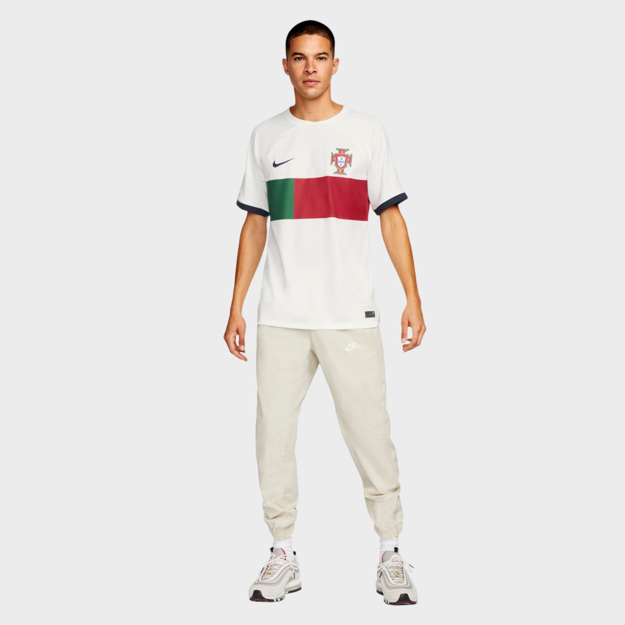 Camisa Portugal II 2022 - Torcedor Masculina - Branca - Retrô