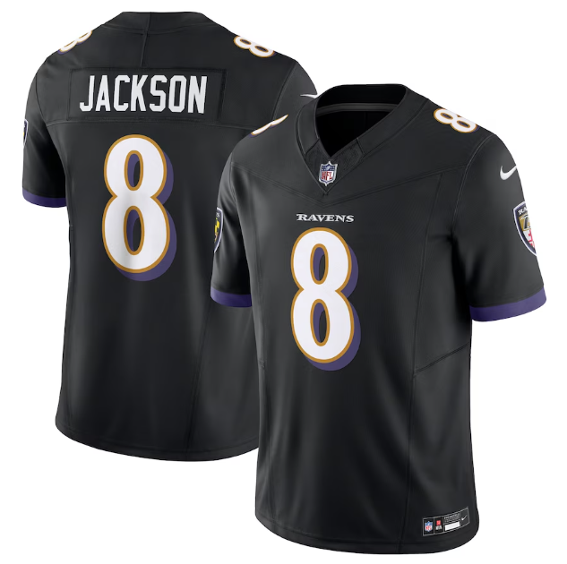 Camisa Futebol Americano Baltimore Ravens Vapor F.U.S.E. Limited Jersey Preta