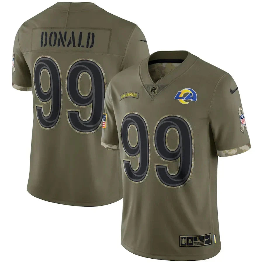 Camisa Futebol Americano Los Angeles Rams Vapor Limited Jersey Azul Salute To Service 2022