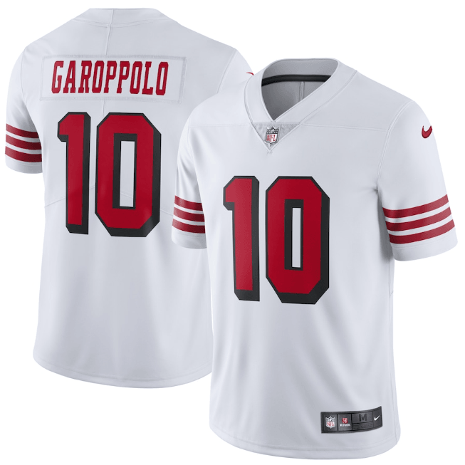 Camisa Futebol Americano San Francisco 49ers Vapor Limited Jersey Branca Preta